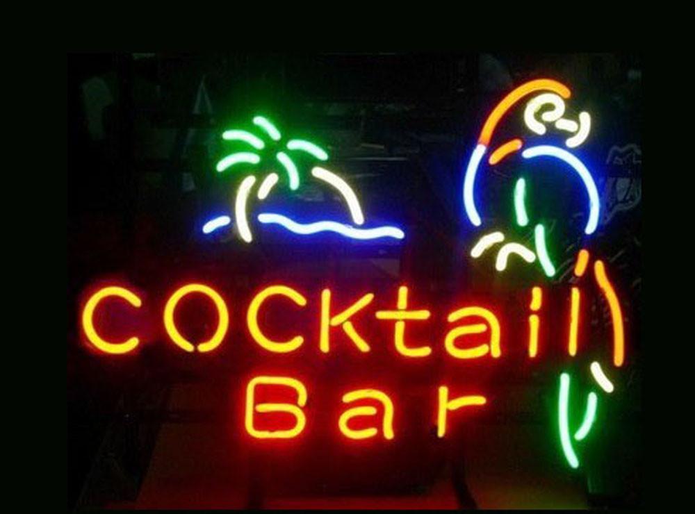 Cocktail Bar Parrot Neon Sign